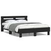 vidaXL Bedframe met hoofdbord bewerkt hout zwart 120x200 cm