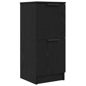 vidaXL Dressoir Zwart Eiken 30 x 30 x 70 cm Bewerkt hout