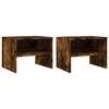 vidaXL Nachtkastjes 2 st 40x30x30 cm bewerkt hout gerookt eikenkleurig