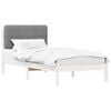 vidaXL Bedframe met Gevoerd Hoofdgedeelte Lichtgrijs 75 x 190 cm