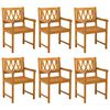 vidaXL Tuinstoelen 6 st Naturel Massief Acaciahout
