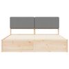 vidaXL Bedframe met Gevoerd Hoofdgedeelte Lichtgrijs 180 x 200 cm