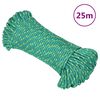 vidaXL Boottouw 5 mm 25 m polypropyleen groen