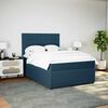 vidaXL Boxspring met matras fluweel donkerblauw 160x200 cm