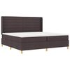 vidaXL Boxspringbed met matras Donkerbruin 200 x 200 cm Stof