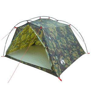 vidaXL Tunneltent 4-persoons Camouflage 185T Polyester met PU Coating