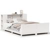 vidaXL Bedframe zonder matras massief grenenhout wit 150x200 cm