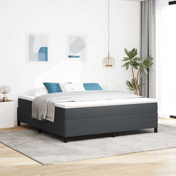 vidaXL Boxspringbed Donkergrijs 180 x 200 cm Fluweel