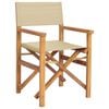 vidaXL Eetkamerstoel Bruin en beige 56 x 54 x 87 cm Massief Teakhout