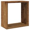 vidaXL Wandschappen kubus 2 st 30x15x30cm bewerkt hout oud houtkleurig