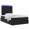 vidaXL Opbergbed met LED met matras met LED Zwart 120 x 200 cm Fluweel