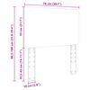 vidaXL Hoofdbord met hoofdeinde Bruin Eiken 75 cm Bewerkt hout