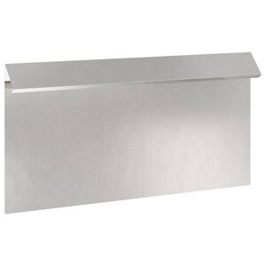 vidaXL Slakkenhekje 50 x 3,5 x 25 cm Roestvrij staal zilver