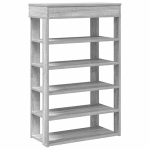 vidaXL Schoenenrek 60x30x98 cm bewerkt hout grijs sonoma