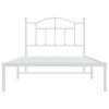 vidaXL Bedframe met hoofdbord metaal wit 100x190 cm