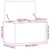 vidaXL Opslagdoos met opslag Oud Hout 60 x 35 x 35 cm Bewerkt hout