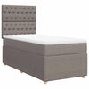 vidaXL Boxspring met matras stof taupe 90x190 cm