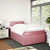 vidaXL Boxspring met matras fluweel roze 120x190 cm