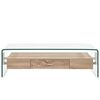 vidaXL Salontafel 98x45x31 cm gehard glas transparant