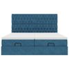 vidaXL Ottoman bed met matrassen 180x200cm fluweel donkerblauw