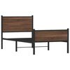 vidaXL Bedframe zonder matras metaal bruin eikenkleurig 90x190 cm