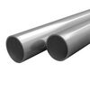 vidaXL Buizen rond V2A 2m &Oslash;42x1,8mm roestvrij staal 2 st
