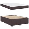vidaXL Bedframe met matras Donkerbruin 140 x 200 cm Stof