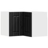 vidaXL Wandhoekkast LUCCA Zwart 57 x 57 x 40 cm Bewerkt hout
