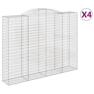 vidaXL Schanskorven 4 st gewelfd 300x50x220/240 cm ijzer