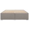 vidaXL Bedframe zonder matras stof taupe 200x200 cm