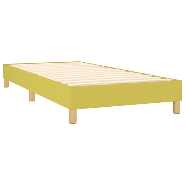 vidaXL Boxspring met matras stof groen 90x200 cm