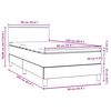 vidaXL Boxspring met matras fluweel roze 90x220 cm