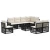 vidaXL Tuinbankenset 9 st Zwart poly rattan