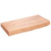 vidaXL Wandschap 60x30x(2-6) cm behandeld massief eikenhout lichtbruin