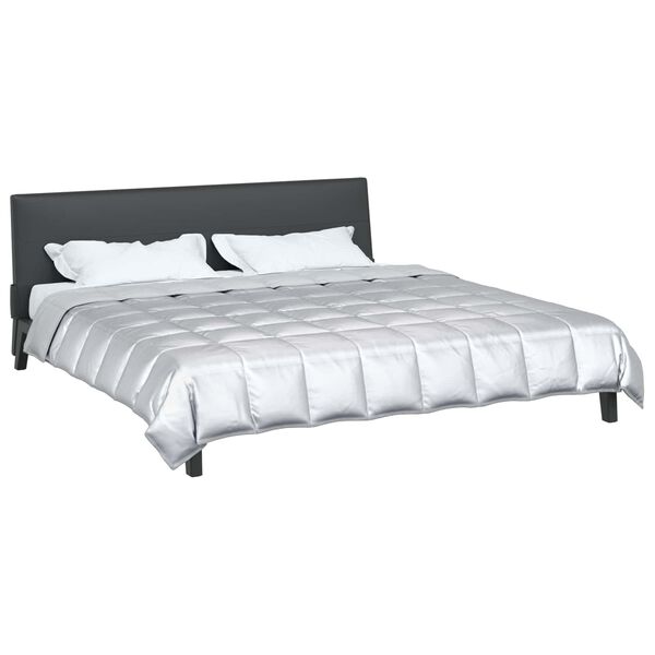 vidaXL Vol jaar dekbed Zilver 200 x 220 cm Satijn en Microfiber