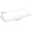 vidaXL Wandschap 40x20x2 cm onbehandeld massief eikenhout