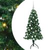 vidaXL Hoek Kunstkerstboom met 150 LED Groen 150 cm PVC en Metaal