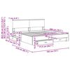 vidaXL Bedframe met hoofdeinde Beton Grijs 180 x 200 cm Bewerkt hout
