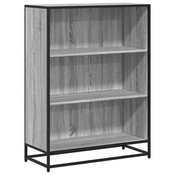 vidaXL Boekenkast 80,5x35x107,5cm bewerkt hout grijs sonoma eikenkleur