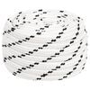 vidaXL Boottouw gevlochten 16 mmx25 m polyester wit