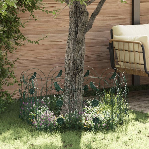 vidaXL Tuinhek Latwerk Groen 308,5 x 54,5 x 0,3 cm