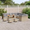 vidaXL Tuin Sofa Set met kussen 14 pcs Beige poly rattan