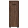 vidaXL Badkamer Kast Bruin Eiken 30 x 35 x 80 cm Bewerkt hout & Metaal