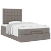 vidaXL Ottoman bed met matras 120x190 cm stof taupe