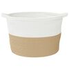 vidaXL Wasmand &Oslash; 60x36 cm katoen beige en wit