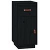 vidaXL Dressoir 34x40x75 cm massief grenenhout zwart