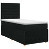 vidaXL Boxspringbed met matras met hoofdeinde Zwart 80 x 200 cm Stof