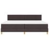 vidaXL Boxspringbed met matras Donkerbruin 200 x 200 cm Stof