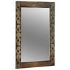 vidaXL Wandspiegel walnootbruin 70 x 50 cm Bewerkt hout en glas