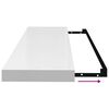 vidaXL Wandschappen zwevend 4 st 90x23,5x3,8 cm MDF hoogglans wit